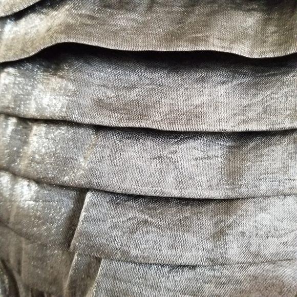 NWT Urban Outfitters Pewter Pleated Cocktail Dress - Picture 3 of 8